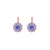 Large Rosette Leverback Earrings in "Wildberry" *Custom*