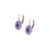 Large Rosette Leverback Earrings in "Wildberry" *Custom*