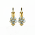 Petite Flower Leverback Earrings in "Crystal Moonlight"  *Custom*