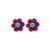 Petite Flower Post Earrings *Choose Your Color* - Rhodium