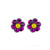 Petite Flower Post Earrings *Choose Your Color* - Rhodium