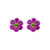 Petite Flower Post Earrings *Choose Your Color* - Rhodium
