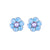 Petite Flower Post Earrings *Choose Your Color* - Rhodium