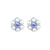 Petite Flower Post Earrings *Choose Your Color* - Rhodium