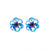 Petite Flower Post Earrings *Choose Your Color* - Rhodium