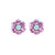 Petite Flower Post Earrings *Choose Your Color* - Rhodium