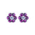 Petite Flower Post Earrings *Choose Your Color* - Rhodium