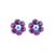 Petite Flower Post Earrings *Choose Your Color* - Rhodium