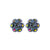 Petite Flower Post Earrings *Choose Your Color* - Rhodium