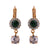 Medium Rosette Leverback Earrings With Drop in "Circle of Life" *Custom*