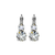 Medium Double Stone Leverback Earrings in "On a Clear Day" - Rhodium