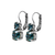Medium Double Stone Leverback Earrings in "Montana Blue"  *Custom*