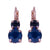 Medium Double Stone Leverback Earrings in "Royal Blue" *Custom*