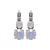 Medium Double Stone Leverback Earrings in "Rose Water Opal" *Custom*