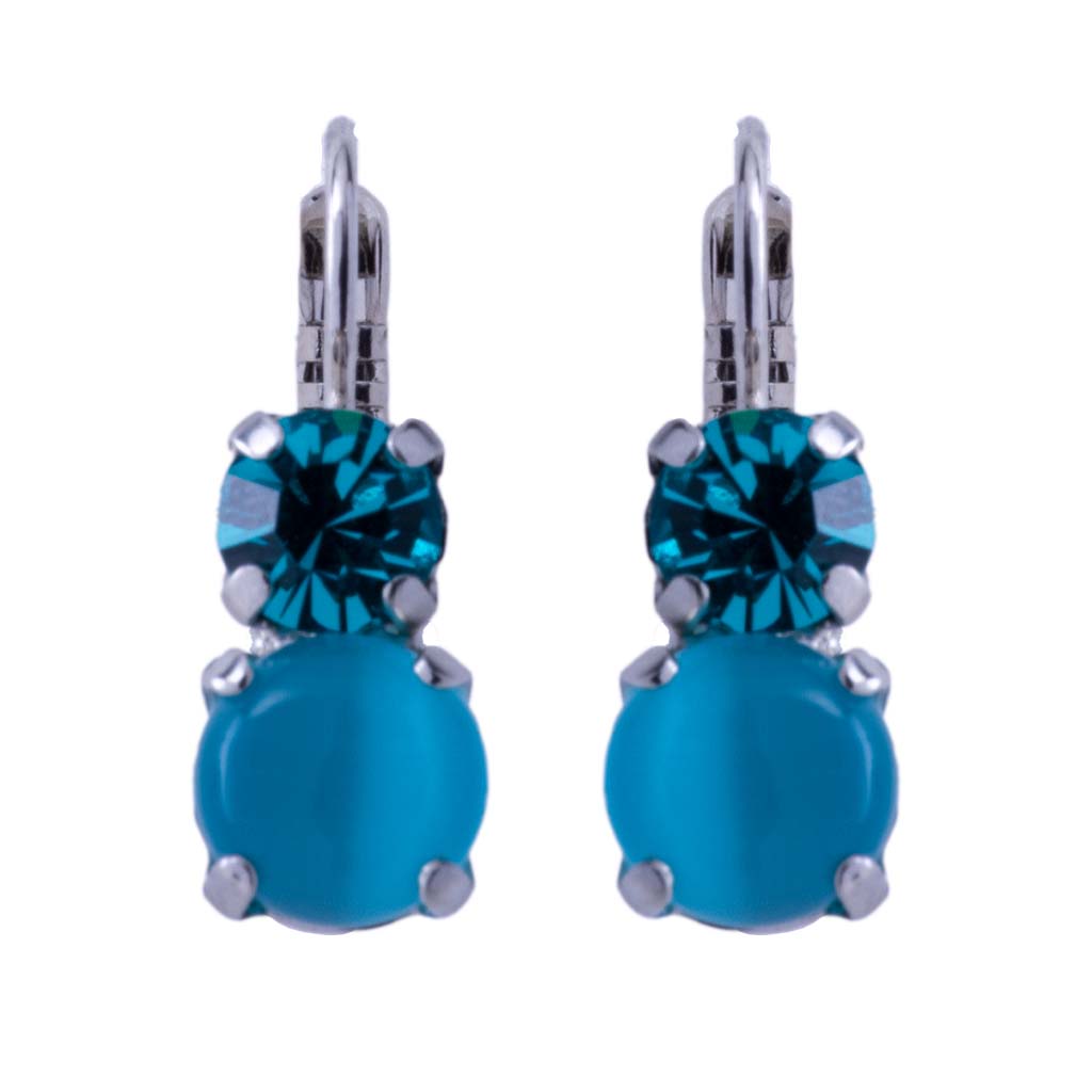 Medium Classic Two-Stone Leverback Earrings in "Addicted to Love" *Custom*