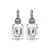 Large Emerald Cut Bridal Leverback Earrings "On A Clear Day" *Custom*