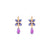 Wallflower Leverback Earrings in "Wildberry" *Custom*