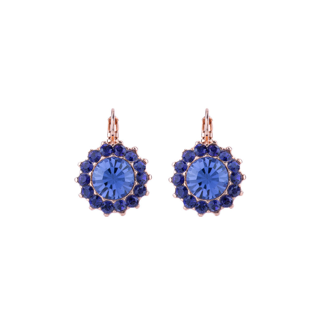 Extra Luxurious Rosette Leverback Earrings in "Wildberry" *Custom*