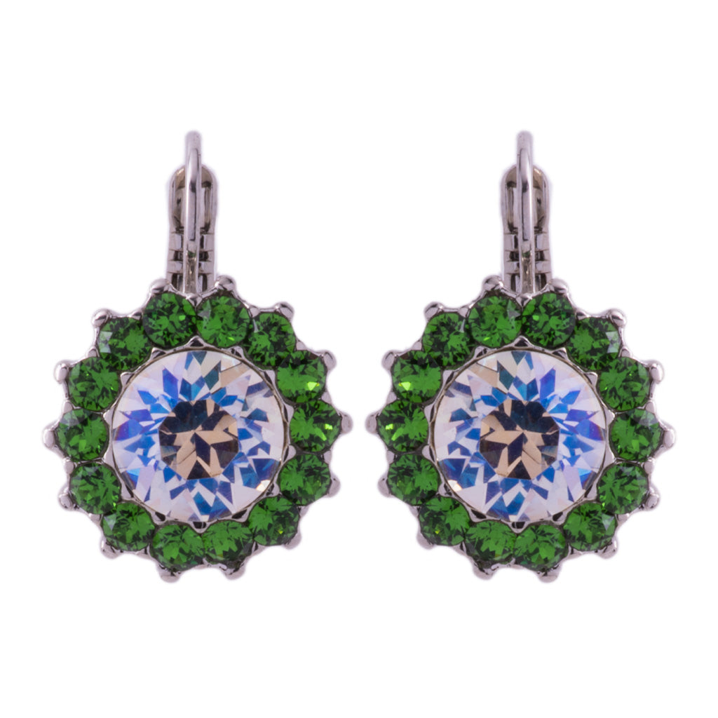 Extra Luxurious Rosette Leverback Earrings in "Circle of Life" *Custom*
