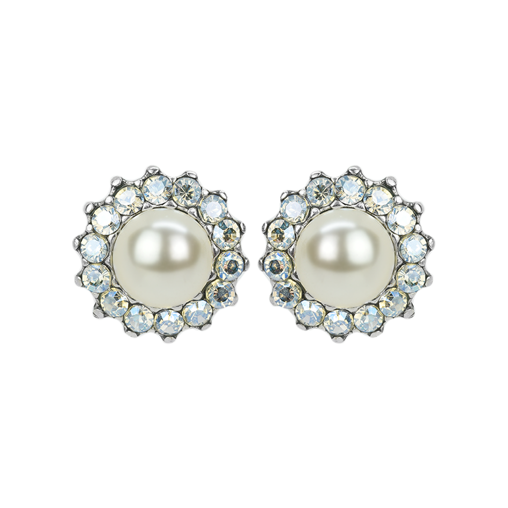 Extra Luxurious Rosette Post Earrings in "Ivory" *Custom*