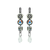 Triple Stone and Briolette Bridal Earrings *Custom*