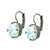 Cushion Cut Leverback Earrings in "Crystal Moonlight" *Custom*
