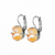 Cushion Cut Leverback Earrings in Sun-Kissed "Peach" *Custom*