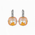 Cushion Cut Leverback Earrings in Sun-Kissed "Peach" *Custom*