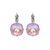 Cushion Cut Leverback Earrings in Sun-Kissed "Lavender" *Custom*
