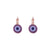 Petite Pavé Leverback Earrings in "Wildberry" *Preorder*
