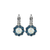 Medium Flower Leverback Earrings in "Mood Indigo" *Custom*