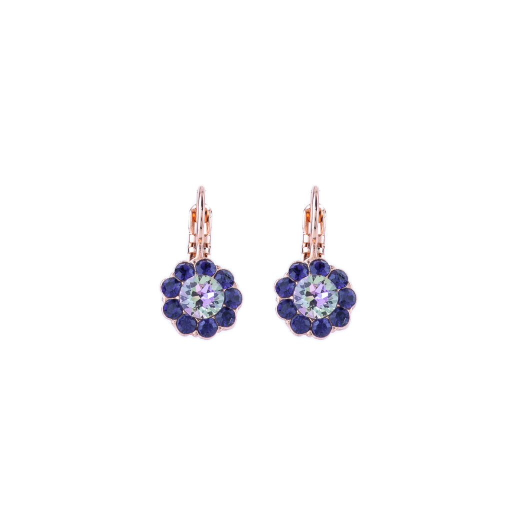 Medium Flower Leverback Earrings in "Wildberry" *Custom*