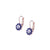 Medium Flower Leverback Earrings in "Wildberry" *Custom*