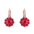 Medium Flower Leverback Earrings in "Red Coral" *Custom*