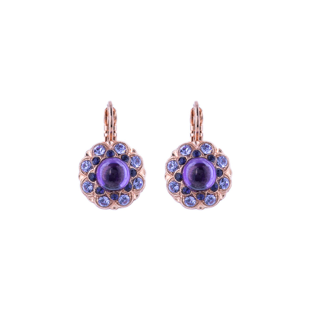 Medium Cluster Leverback Earrings in "Wildberry"  *Custom*