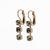 Petite Three Stone Leverback Earrings in "Silver Night" *Custom*