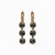 Petite Three Stone Leverback Earrings in "Silver Night" *Custom*