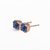 Petite Single Stone Post Earrings in Sun-Kissed "Ocean" *Custom*