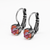 Petite Single Stone Leverback Earrings in Sun-Kissed "Sunset" *Preorder*