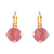 Medium Classic Single Leverback Earrings in "Rose Quartz" *Custom*