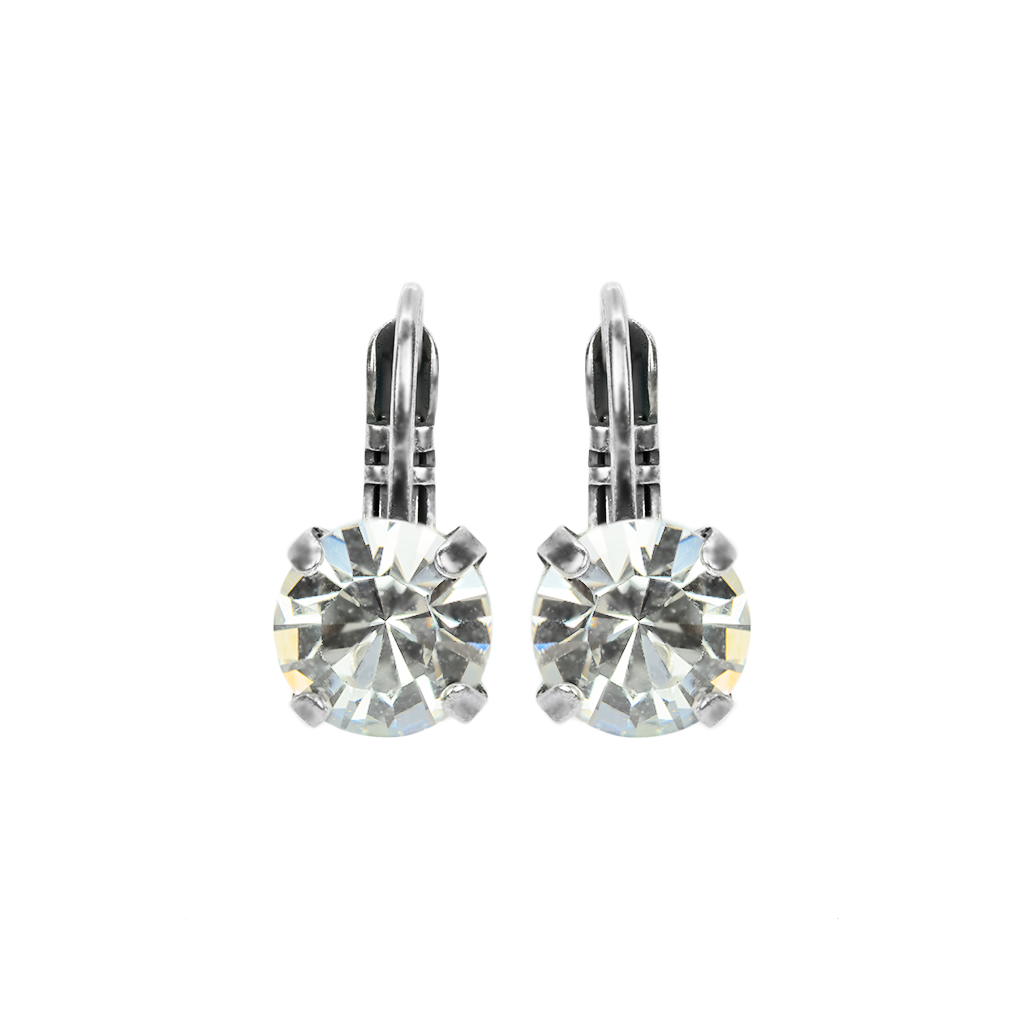 Medium Leverback Earrings in Clear *Custom*