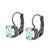 Medium Everyday Leverback Earrings in "Crystal Moonlight" *Custom*