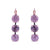 Medium Three Stone Leverback Earrings in "Light Amethyst Ice" *Custom*