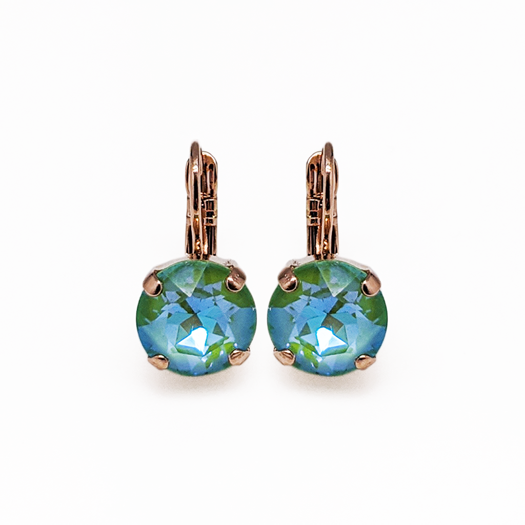 Large Leverback Earrings in Sun-Kissed "Peridot" *Custom*