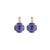 Large Round Leverback Earrings in "Checkerboard Amethyst" *Custom*