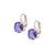 Large Round Leverback Earrings in "Checkerboard Amethyst" *Custom*
