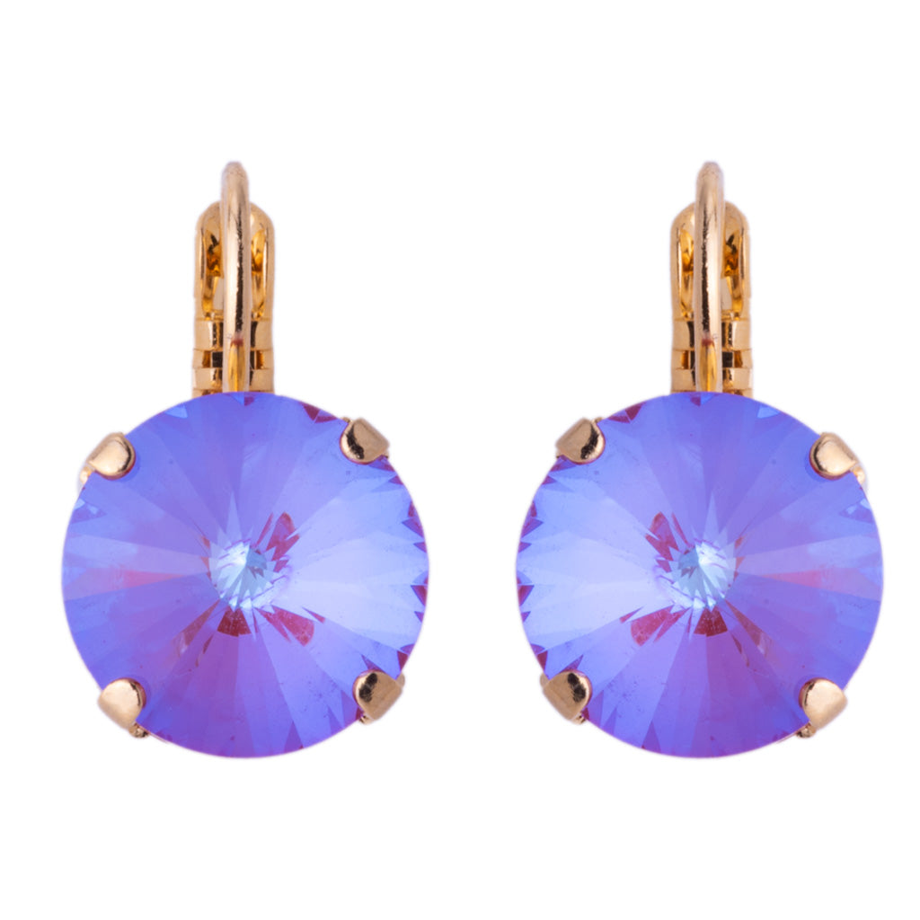 Large Everyday Rivoli Leverback Earrings in "Sun-Kissed Blush" *Custom*