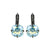 Small Cushion Cut Leverback Earrings in "Crystal Moonlight" *Preorder*