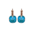 Small Cushion Cut Single Stone Leverback Earrings in Sun-Kissed "Laguna" *Preorder*