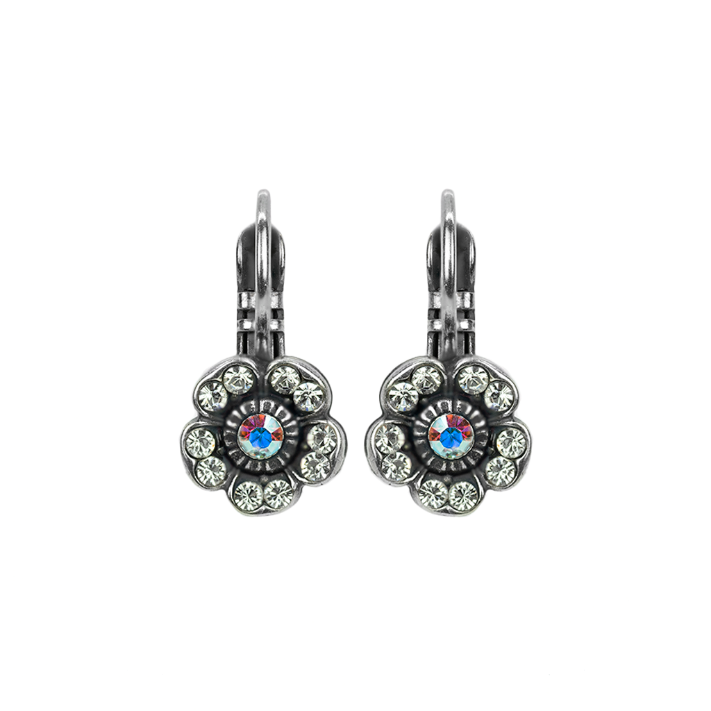 Petite Cosmos Leverback Earrings in On A Clear Day *Custom*